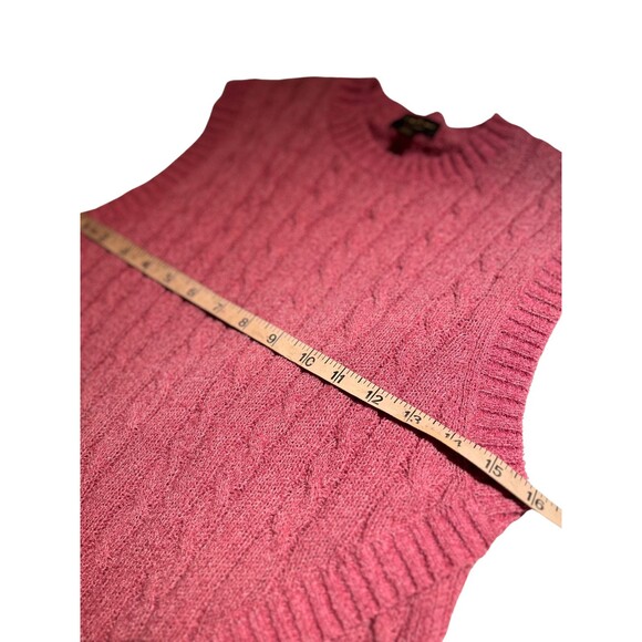 Anthropologie Current Air Angeline Pink Sleeveless Cable Knit Sweater Top Vest S - Picture 5 of 15